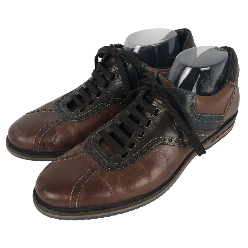 Galizio Torresi Leather Brogue Sneakers Made in Italy 42 317676
